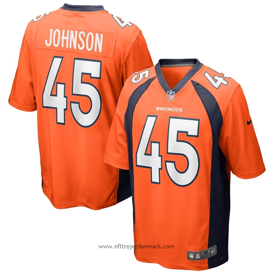 Mænd Broncos Trøje Alexander Johnson Orange Game nfl trøje,Amerikansk fodbold,nfl tøj danmark